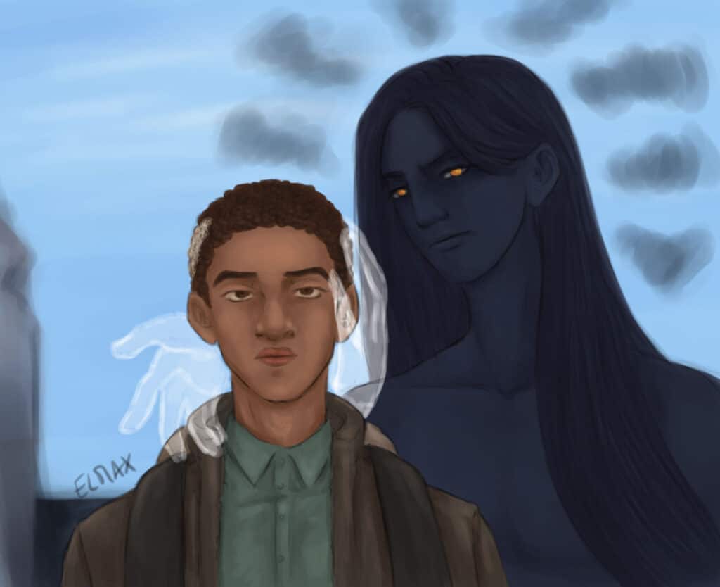 Harry and Aakesh, drawn by Elmaxlys